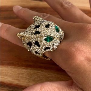 Pave Cheetah Statement Ring